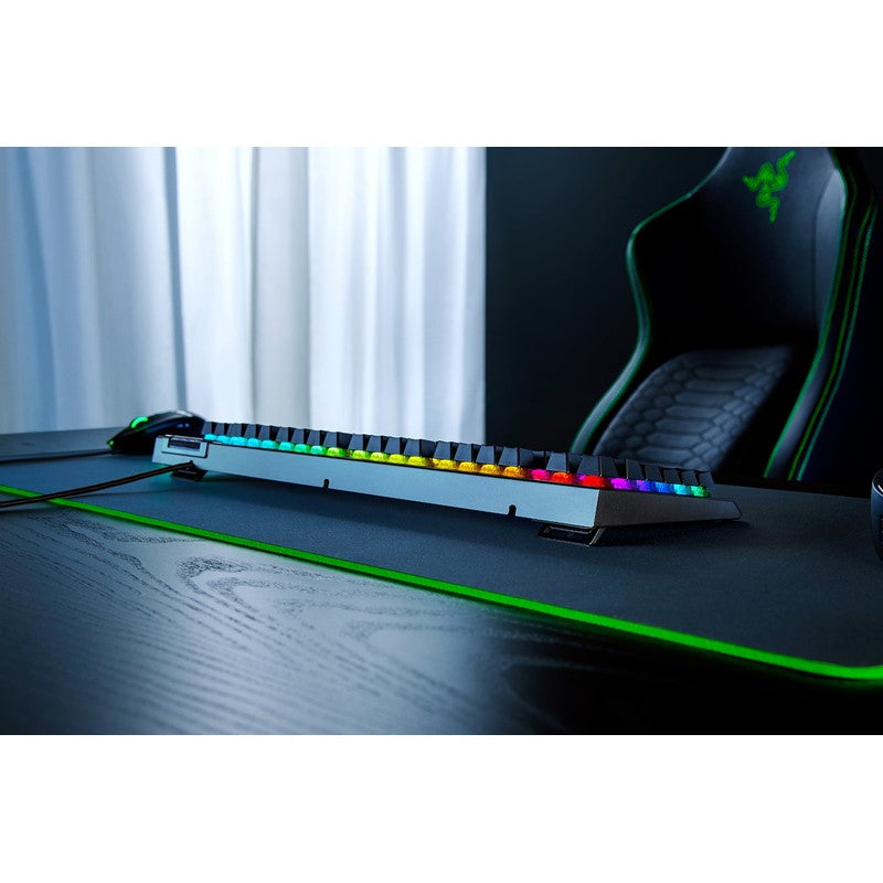 Razer BlackWidow V4 X Mechanical Gaming Keyboard with Razer Chroma RGB Green Swith (Arabic Layout) - Black Razer BlackWidow V4 X Mechanical Gaming Keyboard with Razer Chroma RGB Green Swith (Arabic Layout) - Black